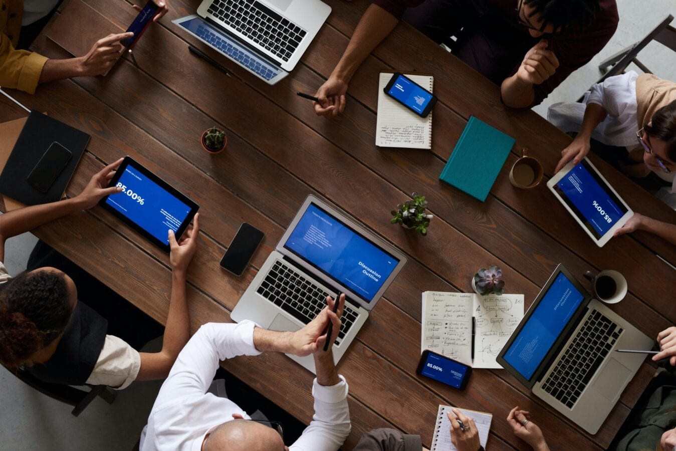 Group of people working in an office