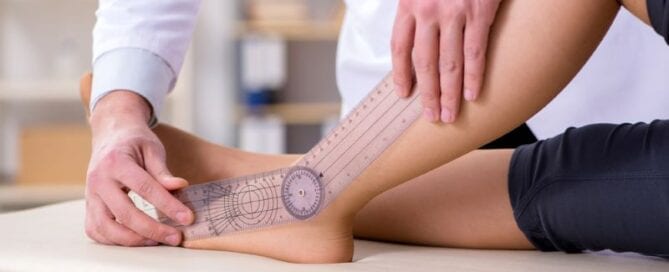 PT measuring Ankle ROM