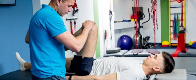 PT works on knee mobility