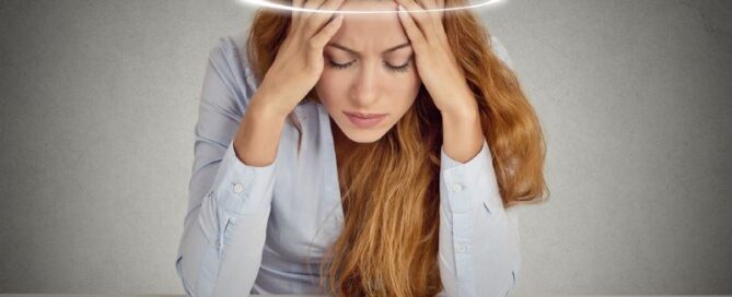 Young woman experiencing dizziness